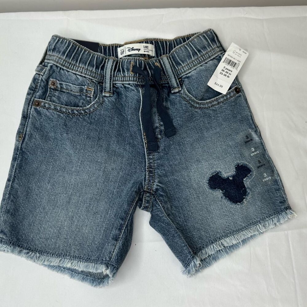 Boys Baby Gap Mickey Mouse Denim shorts